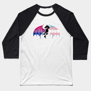 Bi + Trans Pride Dragon Baseball T-Shirt